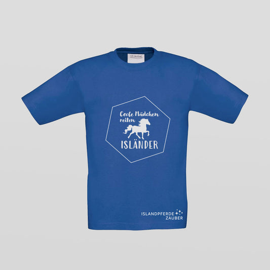 Kinder T-Shirt - Coole Mädchen - blau