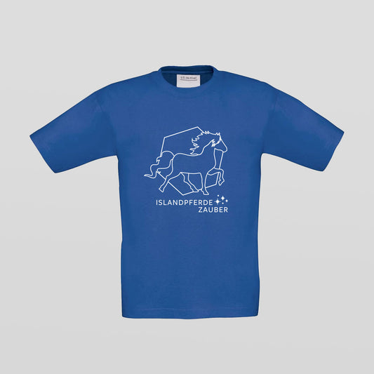 "Islandpferdezauber" Kinder T-Shirt - blau