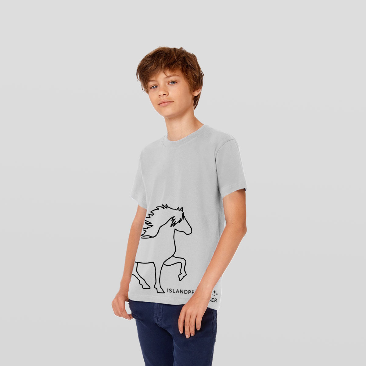 Kinder T-Shirt - Isländer - grau