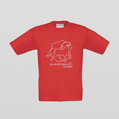 "Islandpferdezauber" Kinder T-Shirt - rot