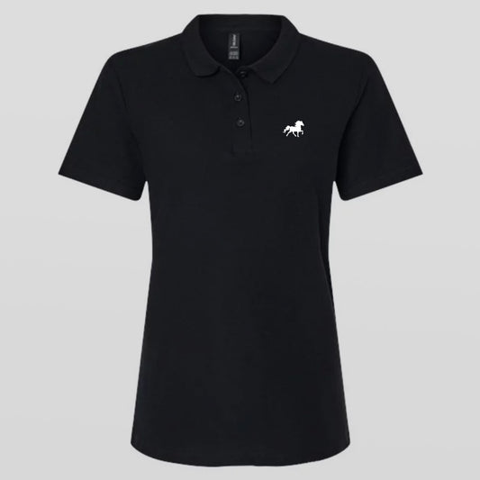 Damen-Polo-Shirt  Isländer - schwarz